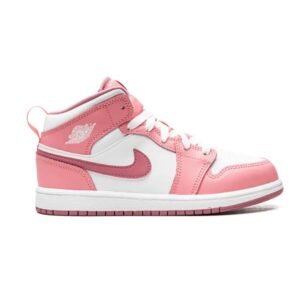 air jordan 1 mid pink white (gs)